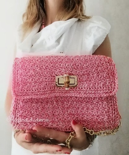 Borsa uncinetto artigianale - borsa,