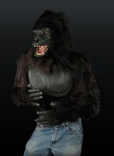 Gorilla Deluxe - Costume da scimmia di alta qualità per carnevale e carnevale.