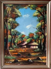 Dipinto A Olio Africa