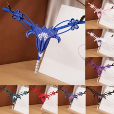 Lingerie Da Donna Farfalla Perla Slip Intimo Perizoma Vita Bassa Mutandine ☆