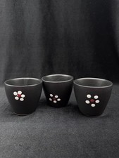 Set di 3 tazze vintage nere