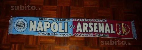 Sciarpa napoli arsenal 2013 - napoli-arsenal, 2013-
