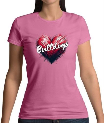 Love cuore bulldogs t shirt - bulldogs, t-shirt