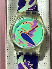 Orologio da polso SWATCH Lady MONTEBELLO (LK126)-1991-Arte/verde/viola-BELLISSIMO! L@@K!
