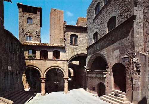 Cartolina viterbo quartiere - viterbo,
