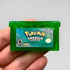 POKEMON EMERALD Nintendo Game Boy Advance GBA - NEW BATTERY - AUTHENTIC - USA