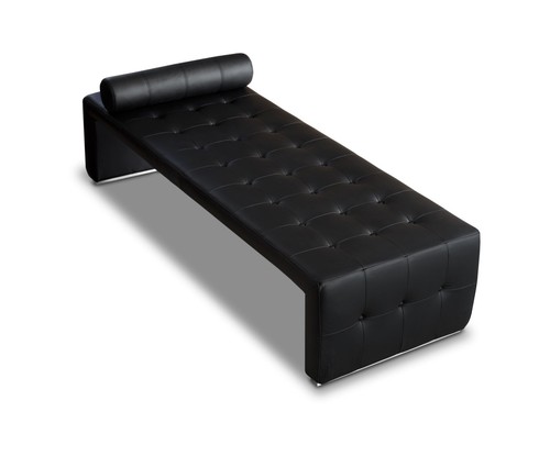 Daybed cube pelle nera - in,