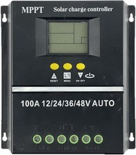 Regolatore di Carica Pannello Solare Caricabatteria Solare Fotovoltaico LCD MPPT