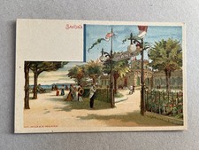 m) Cartolina formato piccolo gruss Savona bagni Wanda 