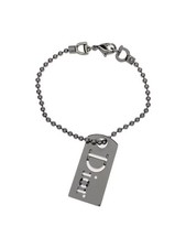 Bracciale Dior Christian Dog Tag Ball Chain argento