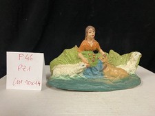 Statuina  presepe vintage in pasta 10x14 cm