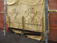 COPPIA LETTI SINGOLI OTTONE A RICCIOLI - O MATRIMONIALE - PERFETTI - 1960 EMILIA