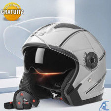 Casco Jet Moto Scooter Retro