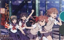 Certificato regalo correlato ad anime/manga Misaka Mikoto/Shirai Kuroko/Saten Ruiko/4