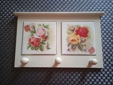 Appendistrofinacci/Asciugamani In Legno Con Piastrelle Ceramica