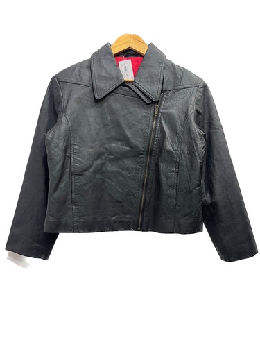 Chiodo vera pelle crop - in,