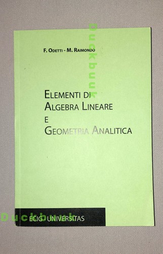 Elementi algebra lineare - lineare, e
