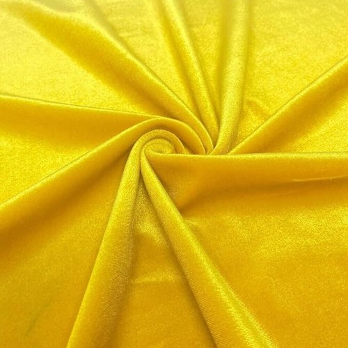 Tessuto tunica giallo velluto