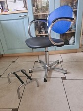 Sedia Girevole Rialzabile  Con Braccioli In Acciaio Inox Molto Robusta Con...