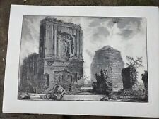 PIRANESI GIOVANNI STAMPA INCISIONE GRAFICA VEDUTA DEL SEPOLCRO DI PISONE LICINIA