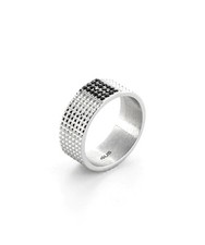 Anello STEEL ZIRCONI NERI