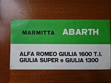 Volantino Abarth Marmitta-Alfa Romeo Giulia 1600T. I.-Giulia Super E Giulia 1300