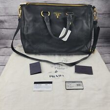 Borsa a tracolla Prada Bauletto Vitello Daino in pelle nera BL778M (LEGGI)