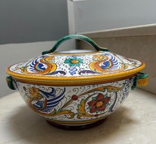 Vaso vintage in ceramica artistica Deruta, handmade in Italy