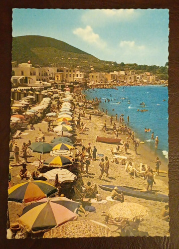 Cartolina ischia spiaggia - ischia,