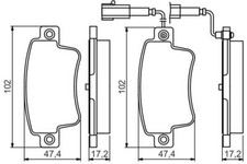 BOSCH 0986495355 Kit pastiglie freno per FIAT PUNTO (199_), PUNTO EVO (199_), PU