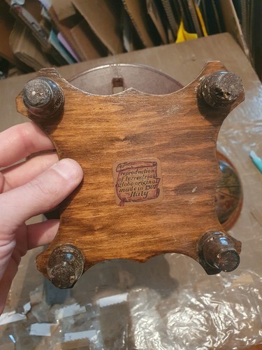 Mappamondo vintage legno made - mappamondo,