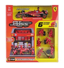 1/43 BURAGO - FERRARI - F1  SF-24 DIORAMA GARAGE PIT-STOP TEAM 18-36862-L