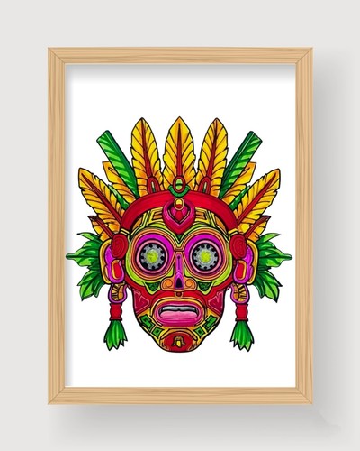 Maschera rituale disegno - , senza