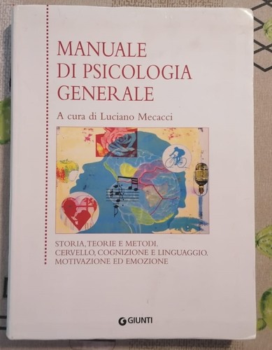 Libro manuale psicologia - manuale,
