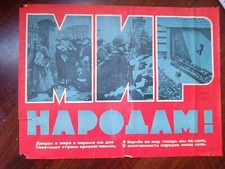 Poster sovietico. "PACE PER LE