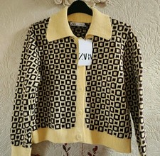 CARDIGAN ZARA RETRO GIALLO