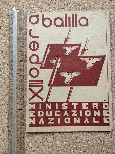 Pagella 1935 opera balilla - pagella, balilla"