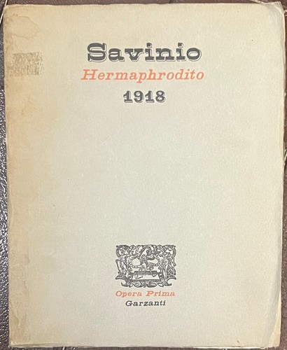 Savinio alberto hermaphrodito - alberto,