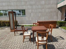 ARREDAMENTO SOGGIORNO 8 PZ. TIPO LE FABLIER LEGNO TINTO NOCE 