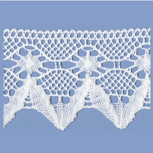 Merletto 100 cotone bianco - cotone,