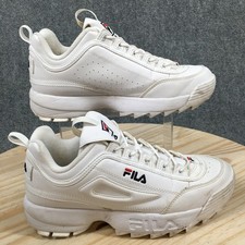 Scarpe Fila uomo 9 Disruptor II sneaker bianche stringate basse comode FW01655-111