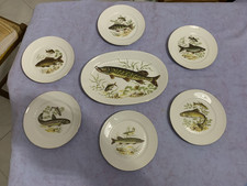 Sublime  servizio piatti PESCE MITTERTEICH con bordi in oro pari al nuovo