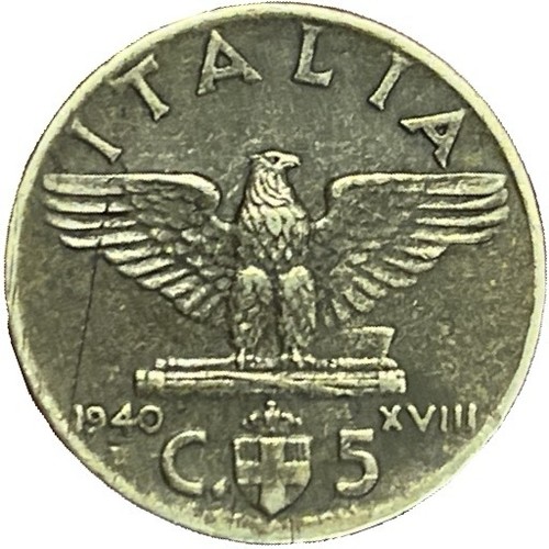 Italia centesimi 1940 r - 5,
