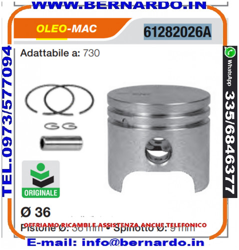 Kit pistone completo ø36 - kit,
