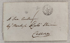 prefilatelica direzione di roma 1842 completa per cesena marchese nicolò chini