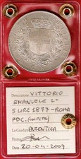 5 Lire 1877 Roma SCUDO 2°