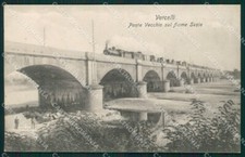 Vercelli Ponte Sesia Treno cartolina QZ2242