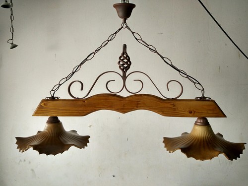 Lampadario bilanciere rustico - lampadario,