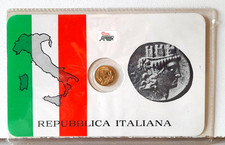 REPUBBLICA ITALIANA  -  Moneta   celebrativa  in  bagno d'Oro  blister sigillato
