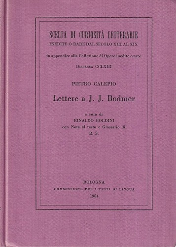 Pietro calepio lettere a - lettere, j